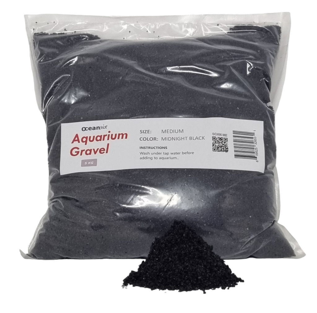 OceanSix Aquarium Gravel – Black (5kg) - Simply Aquatic
