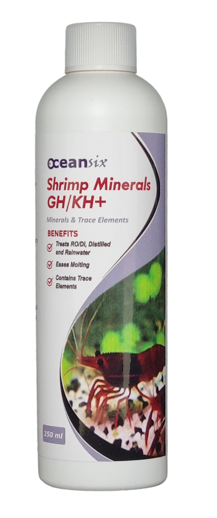 OceanSix Shrimp Minerals GH/KH+ – Mineral Supplement for Shrimp (250ml) - Simply Aquatic